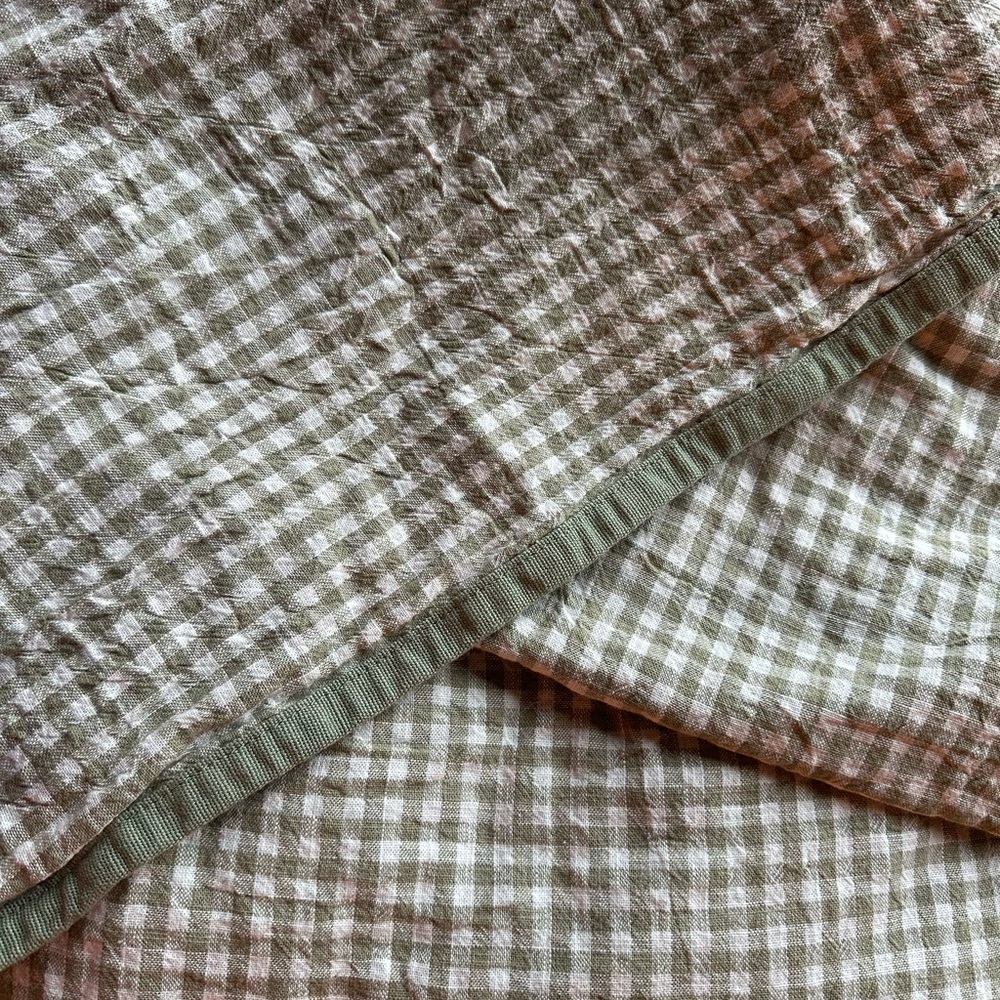 Threshold Green and White Gingham Duvet Cover